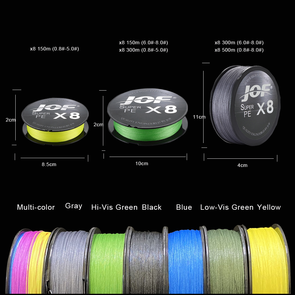 Jof Casting 8x150m 300m 500m p – Copolymer Line Bewertung und Preis